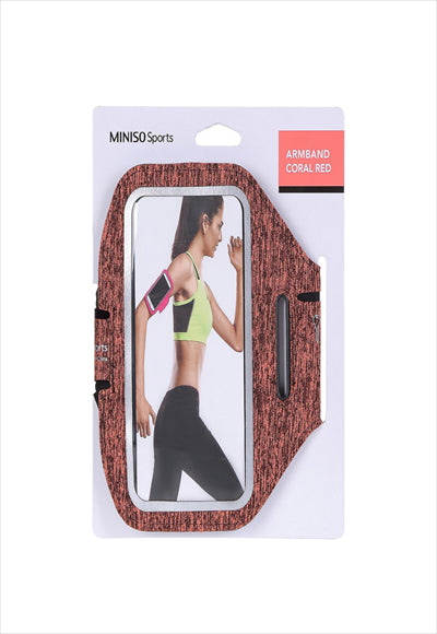سوار الذراع الرياضي الرياضي من MINISO (أحمر مرجاني)