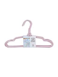 شماعات ملابس الأطفال مع هوك 10 قطع (وردي)