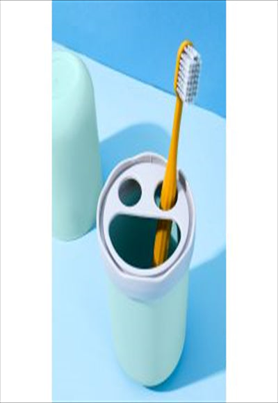 Denture and dental cup (blue)