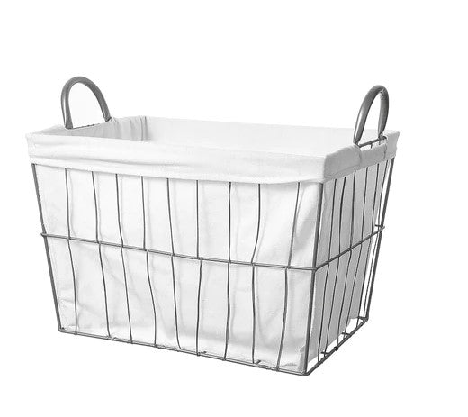 سلة تخزين سلكية مع بطانة قابلة للإزالة