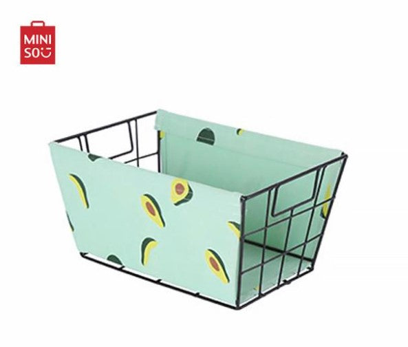 سلة تخزين حديد (وسط) (افوكادو)