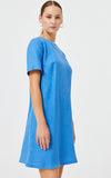 Linen dress with short sleeves