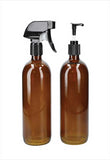 Set of 2 spray bottles and pump