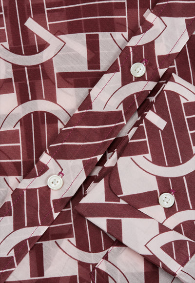 OS G PATTERN COT SILK SHIRT
