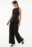 wide-leg pants with a high waist