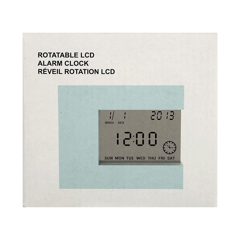 Rotatable LCD Alarm Clock (Blue)