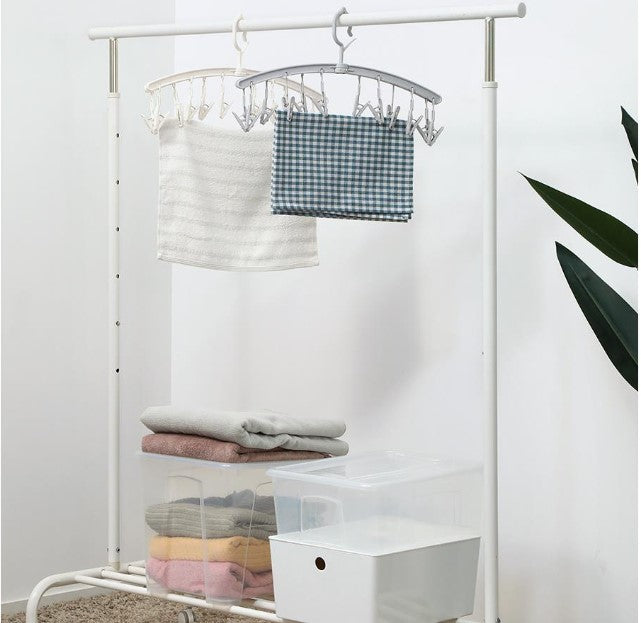 شماعات دبوس غسيل قابلة للطي (رمادي)