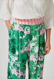 High-waisted patterned pants