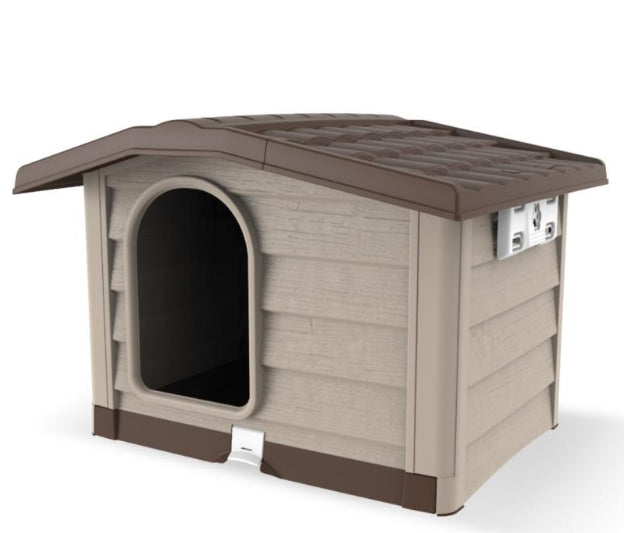 Plastic dog house large beige