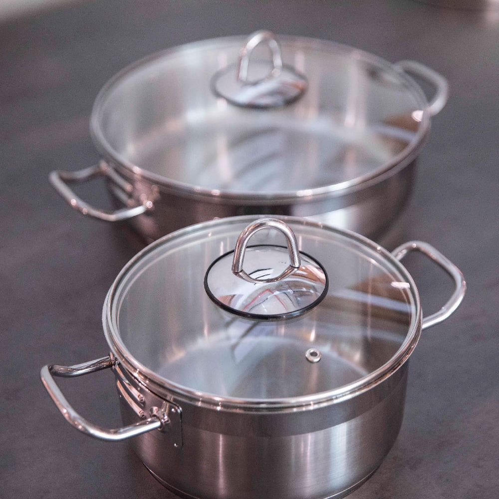 طقم من 4 أواني استانلس ستيل