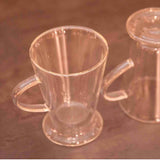 Mug with Handle Set (2) Double Wall Glass 290ml
