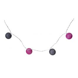 مصابيح كروية قطنية (8 لمبات 1.35 م) (بنفسجي ورمادي)