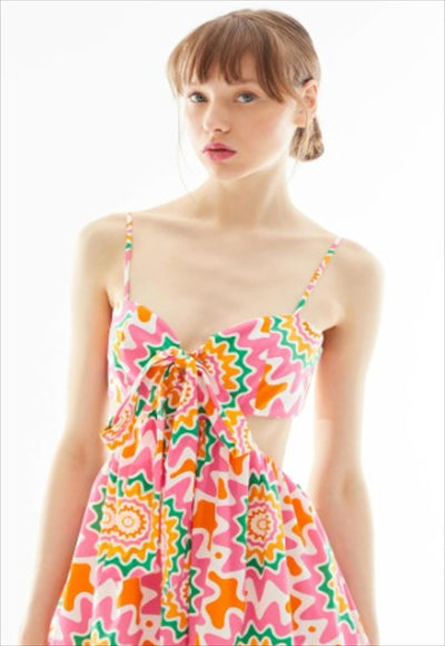 فستان بحر قصير مفتوح