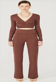 Waist Fold Knitted Trousers