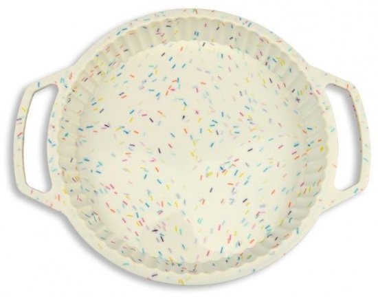 قالب فطيرة سيليكون  26 سم لون ابيض