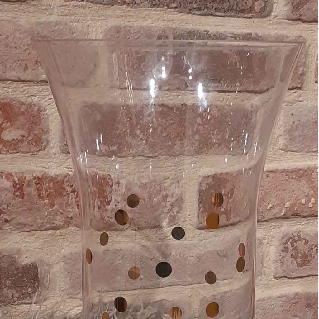 Dotted glass vase