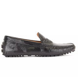 PENNY-TRIM MOCCASINS IN LEATHER WITH CAMOUFLAGE PRINT