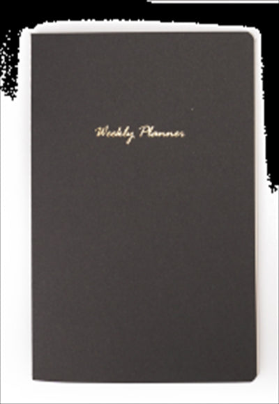 كتاب مخطط أسبوعي مرتبط بالغرز (32 ورقة) (أسود)