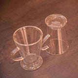 Mug with Handle Set (2) Double Wall Glass 290ml
