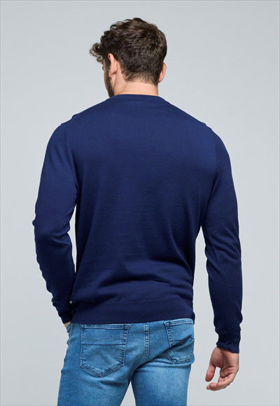 N.S-CREW NECK SWEATER-NAVY