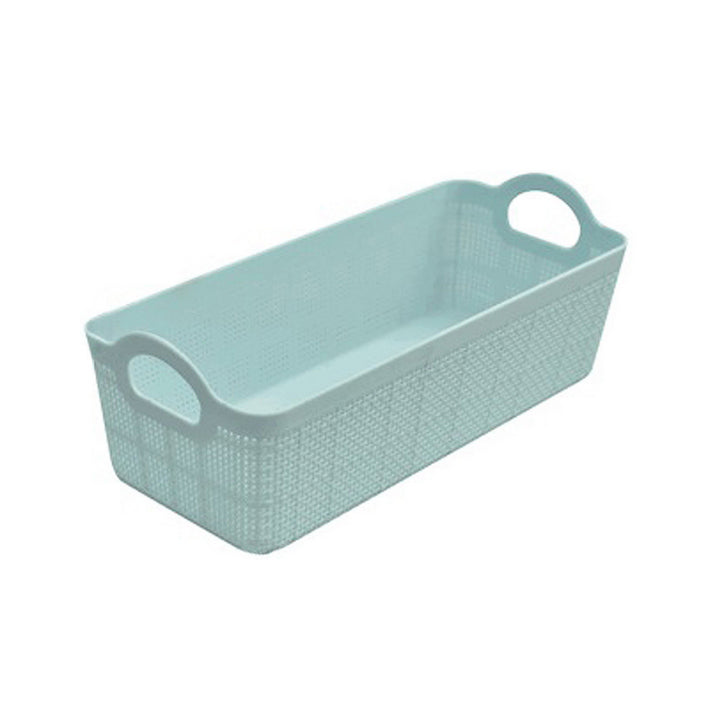 سلة تخزين مستطيلة الشكل مع مقابض