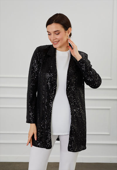 جاكيت مزين بالترتر