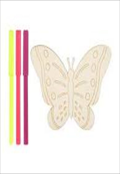 مجموعة التلوين الخشبية (الفراشة)