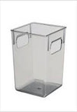 صندوق تخزين مربع الشكل (S) سلسلة شفافة (رمادي شفاف)