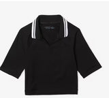 Lacoste SPORT Women's Short Ribbed Stretch Polo Shirt