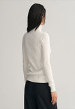 STRETCH COTTON CABLE TURTLENECK