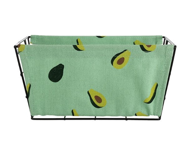 سلة تخزين حديد (وسط) (افوكادو)