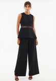 wide-leg pants with a high waist