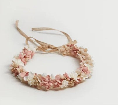Floral hair band with tie closure