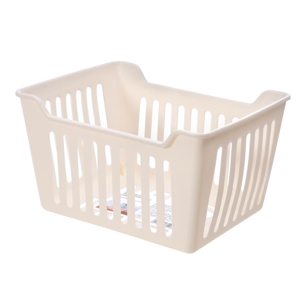 سلة تخزين كبيرة (بيضاء)