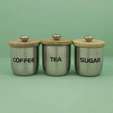 tea storage containers with wooden lid