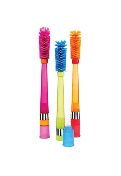 Bottle brush for cleaning bottles and bathrooms