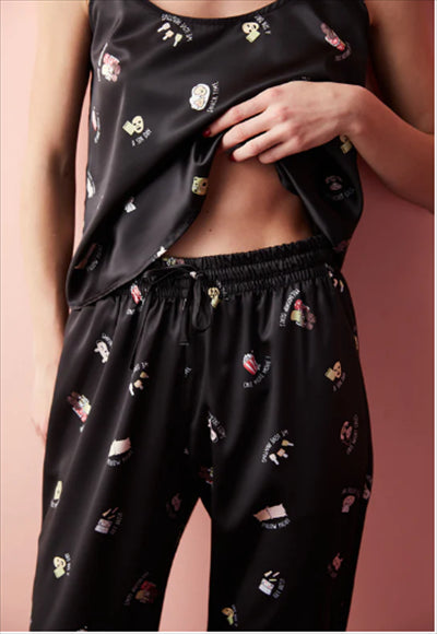 بنطلون نوم ستان بثيم الصداقة