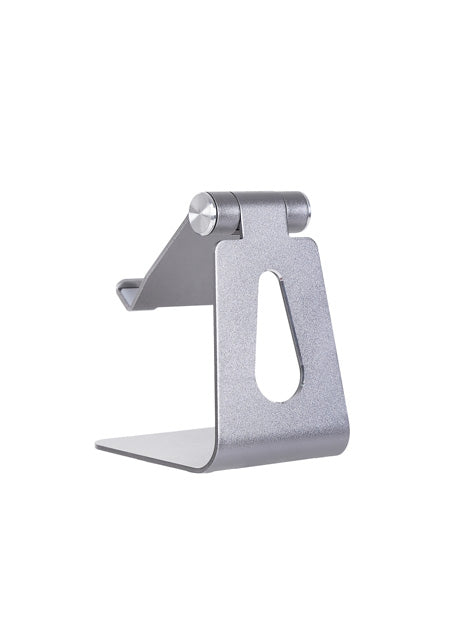 حامل هاتف محمول معدني قابل للطي لسطح المكتب (رمادي)