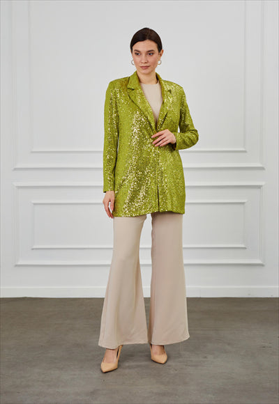 جاكيت مزين بالترتر