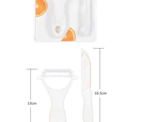 Ceramic knife and peeler set