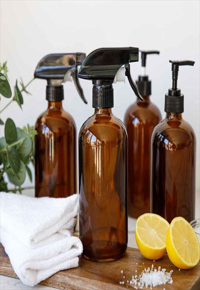 مجموعة من 2 زجاجة رذاذ ومضخة