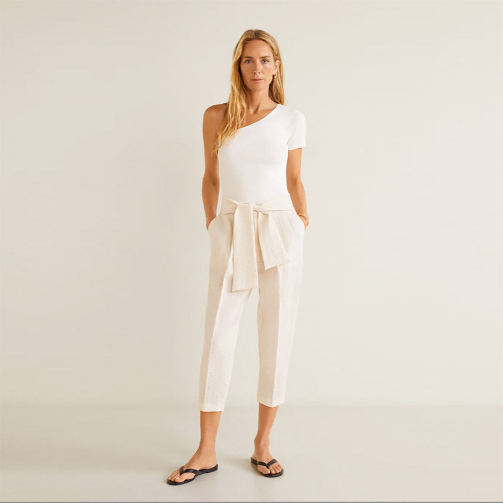 بنطال مع ربطة خصر