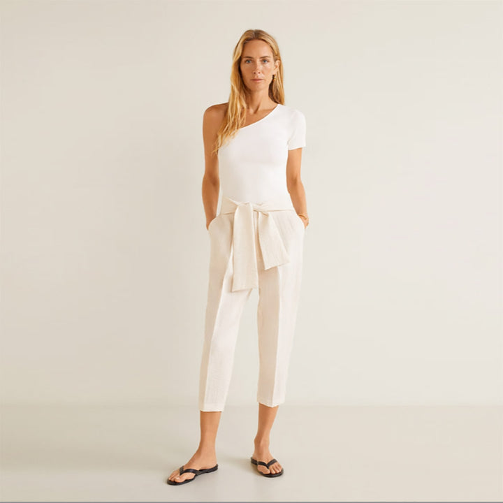 بنطال مع ربطة خصر