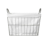 Wire storage basket with removable liner