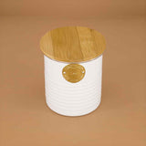 Sugar box with bamboo lid