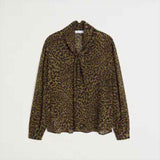 Loose leopard print blouse