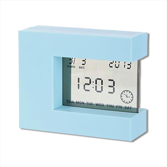 Rotatable LCD Alarm Clock (Blue)